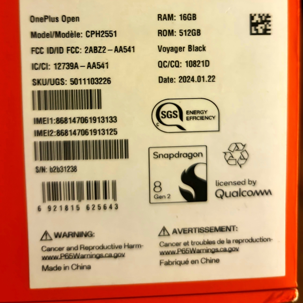 Oneplus Open Foldable Phone - Picture 3 of 8